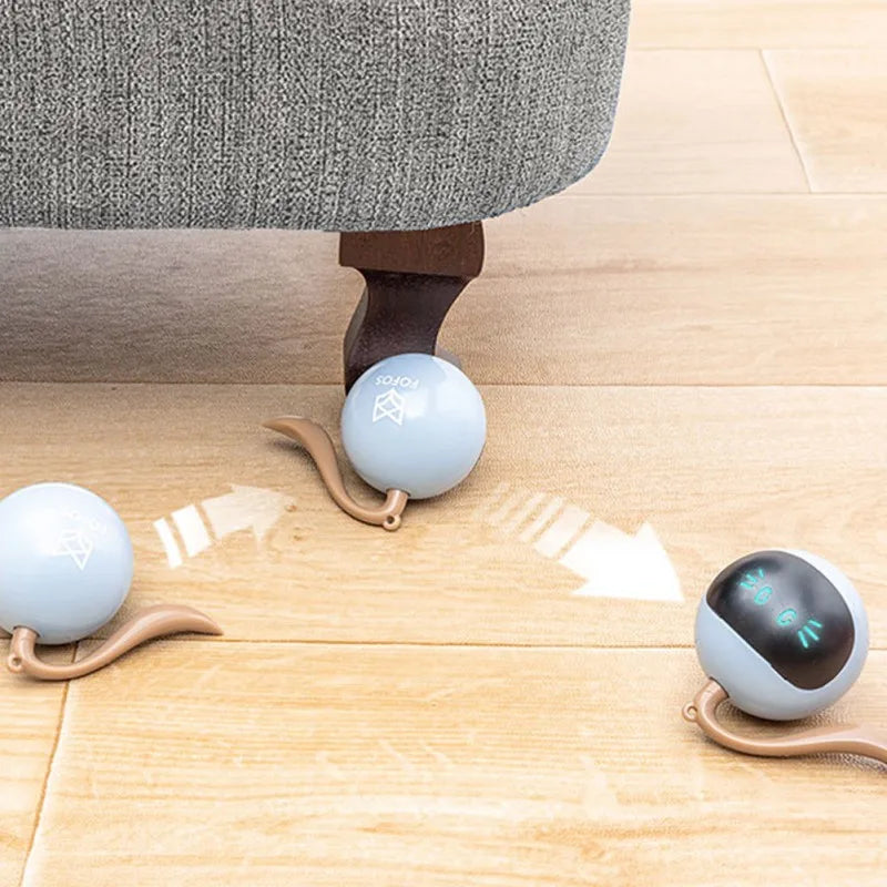 Smart Interactive Cat Toy Colorful LED Self Rotating Pet Ball Toys USB Rechargeable Kitten Automatic Ball Toys Cat Accessories