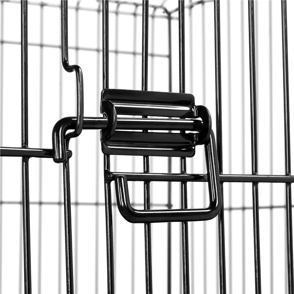 55'' Metal Rolling Bird Cage with Stand, Black