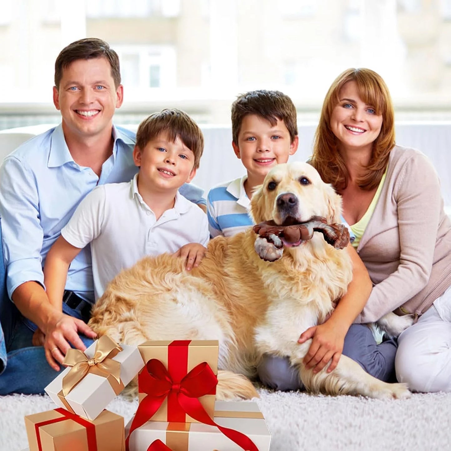 Dog Chew Toy for Aggressive Chewers – Tough & Interactive Bone for Medium to Large Dogs