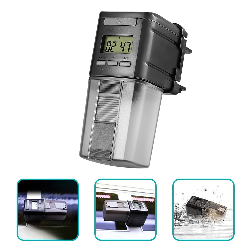 1Pc Automatic Fish Feeder Adjustable Fish Food Dispenser Aquarium Fish Tank Automatic Feeder Electric Auto Fish Feeder