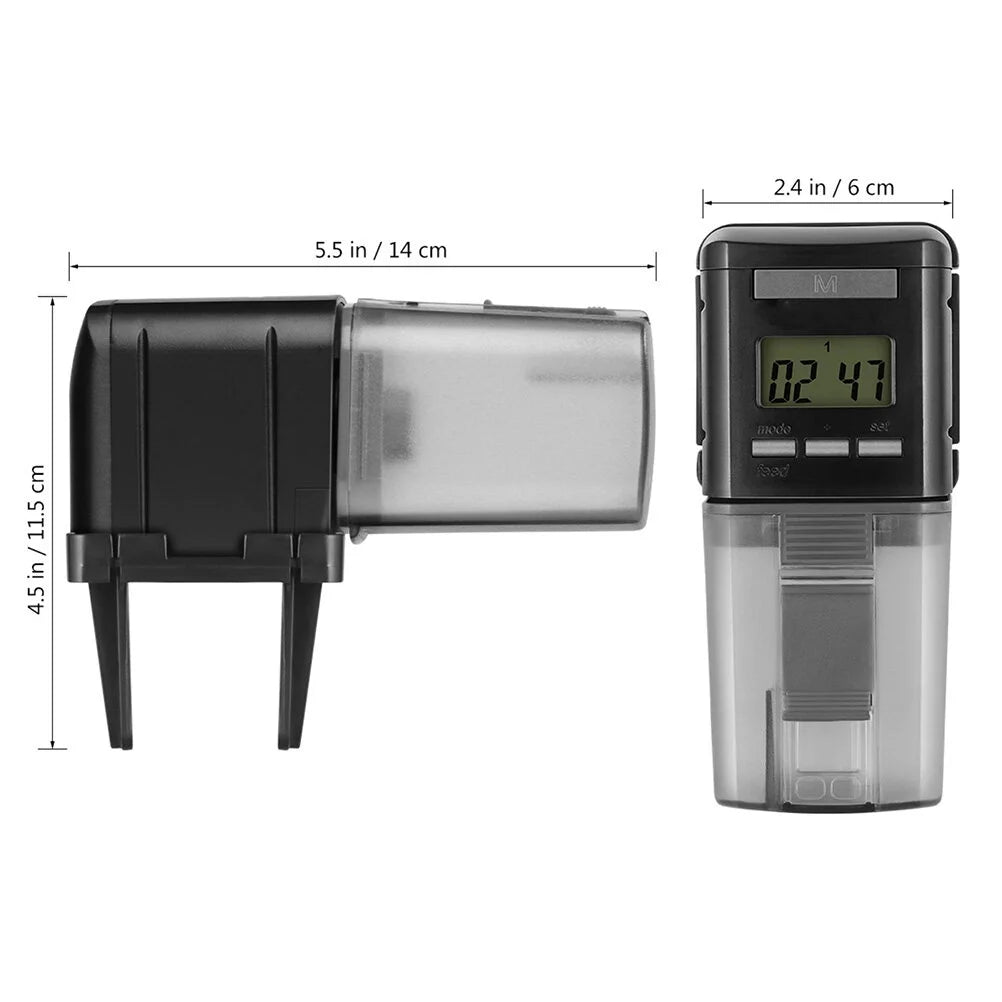 1Pc Automatic Fish Feeder Adjustable Fish Food Dispenser Aquarium Fish Tank Automatic Feeder Electric Auto Fish Feeder