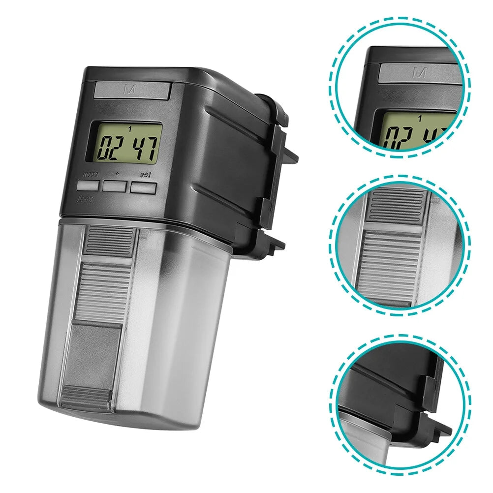 1Pc Automatic Fish Feeder Adjustable Fish Food Dispenser Aquarium Fish Tank Automatic Feeder Electric Auto Fish Feeder