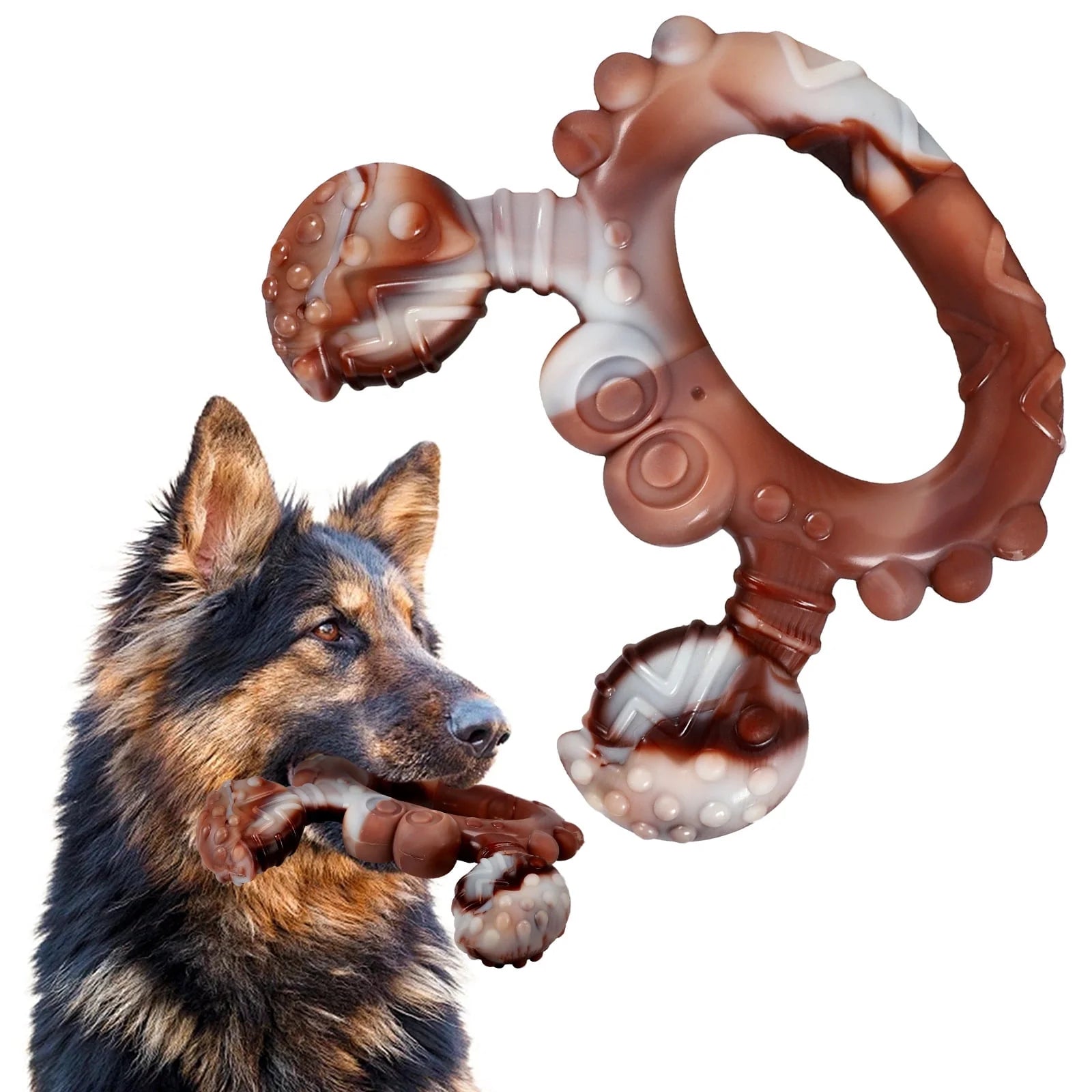 Dog Chew Toy for Aggressive Chewers – Tough & Interactive Bone for Medium to Large Dogs